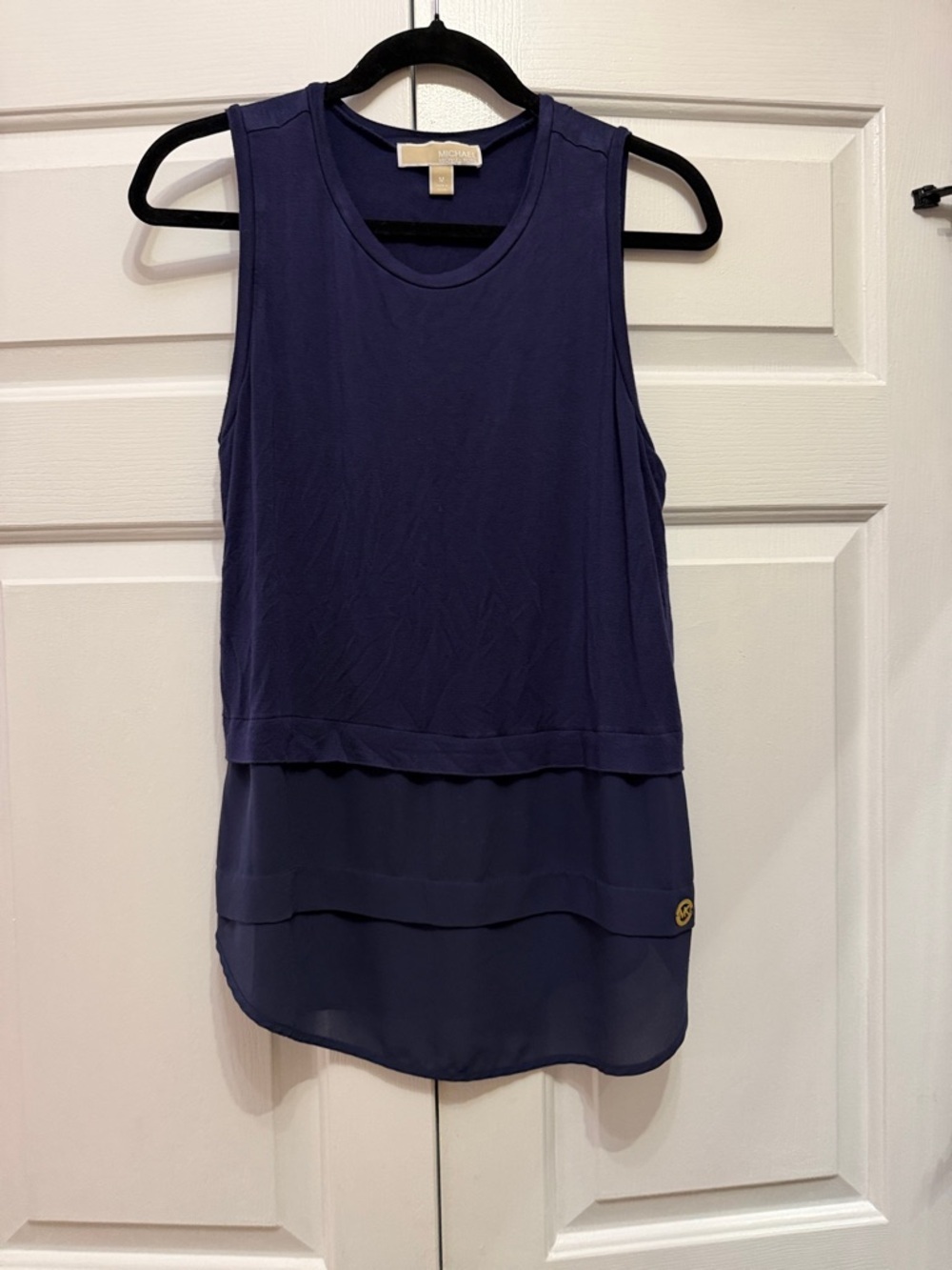 MICHAEL Michael Kors Deep Navy Layered Sleeveless Tank